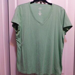 St John's Bay SS Green Top Sz XL